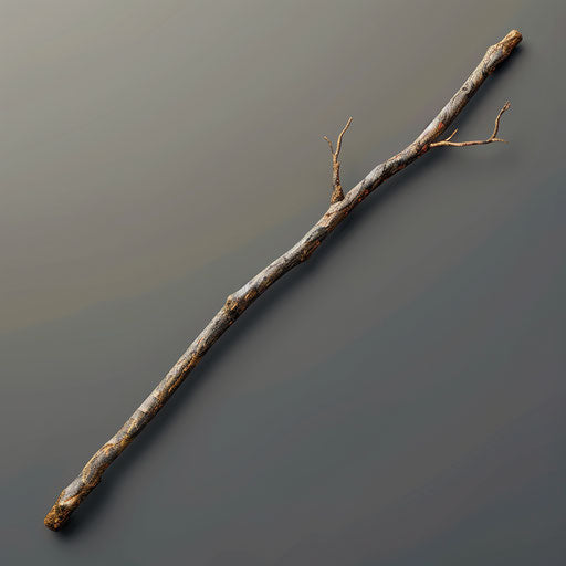 Stick clipart with flat random background and metallic sheen