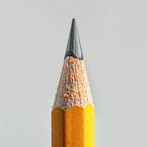 Realistic pencil clipart on flat white background