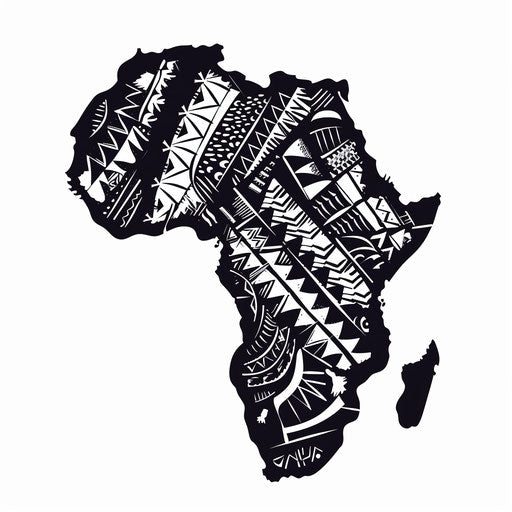 Bold and graphic tattoo design with African continent map
