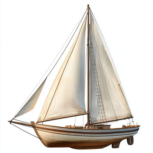 Realistic clipart of a sailing boat