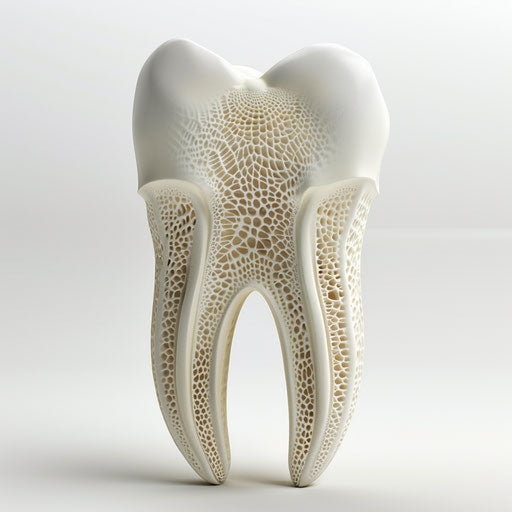 Realistic tooth clipart on white background with soft light