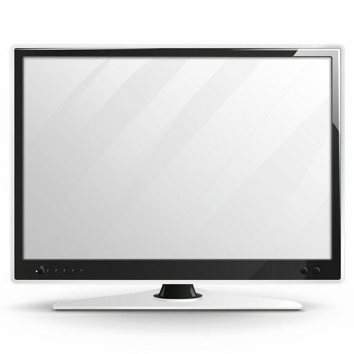 Television clipart in photo-realistic style on flat white background