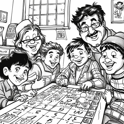 Family Bingo Night Around the Table