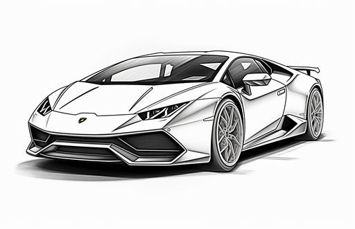 Lambo sports car coloring book for toddlers