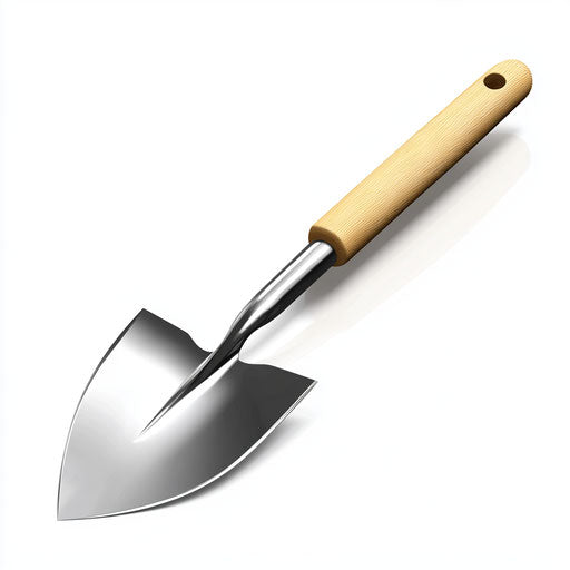 3D Hand Trowel in photo realistic style on flat white background