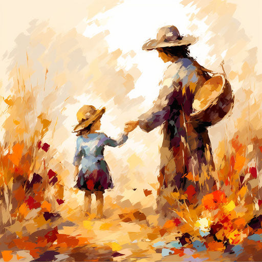 Impressionistic art of gratitude on white background