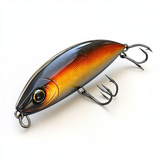 Realistic clipart of fishing lures, high resolution, isolated
