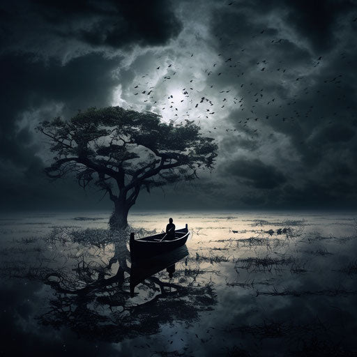 Never give up, noir atmosphere, birds-eye-view, animated gifs, romantic moonlit seascapes, Indian pop culture, twisted branches, kodak ektar 100