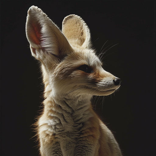 Fennec fox with a regal pose, in the style of Tim Flach