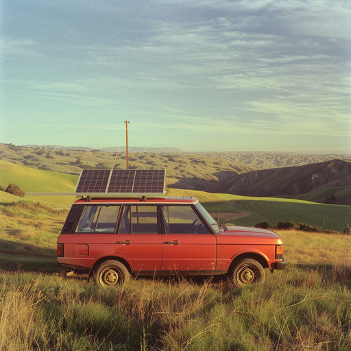 Eco-friendly 1980 Range Rover conversion in hills