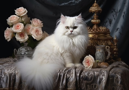Persian shabbana bred cats for sale, white and silver style