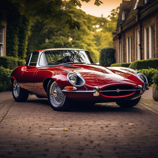 Replica or tribute of the jaguar e type car
