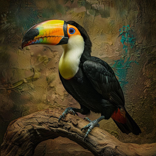 Toucan standing proudly on a branch