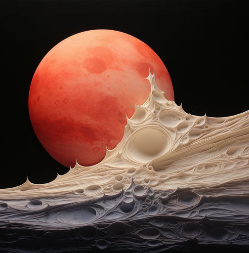 The surface of Vrisaus and its moon Eros as a National Geographic photo