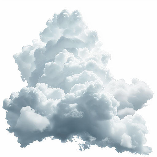 Realistic cloud PNG clipart with high contrast