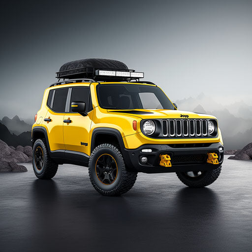 Classic Bright yellow Jeep Renegade