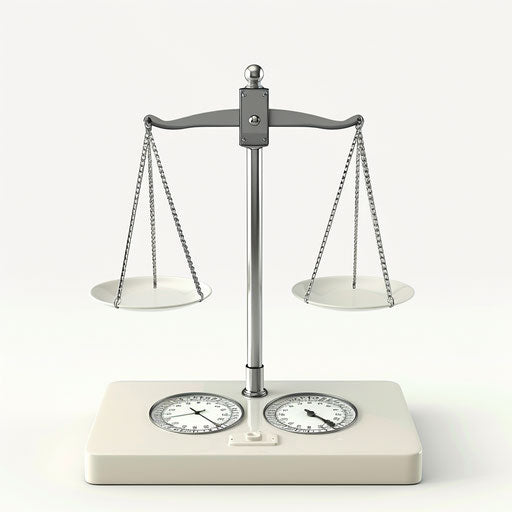 Photo realistic scale clip art on flat white background