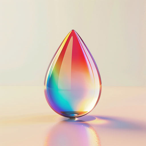 Realistic raindrop illustration on white background