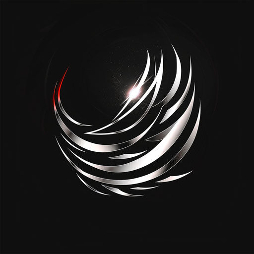 Dynamic clothing logo with high contrast and powerful design