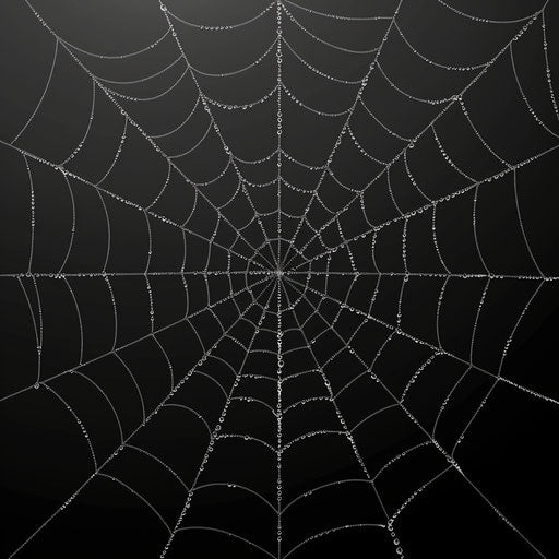 Realistic spider web clipart on random background