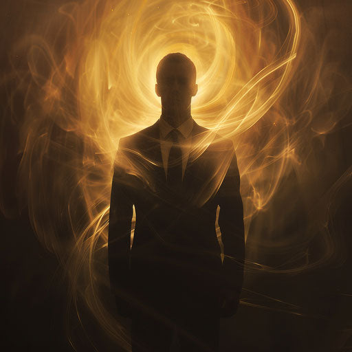 Visionary businessman with an ethereal glow