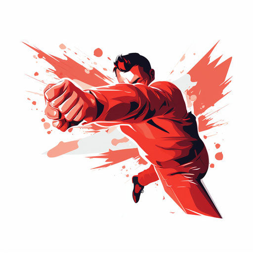 Minimalist style punch clipart on white background