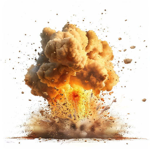 Photo realistic boom clipart with detailed textures