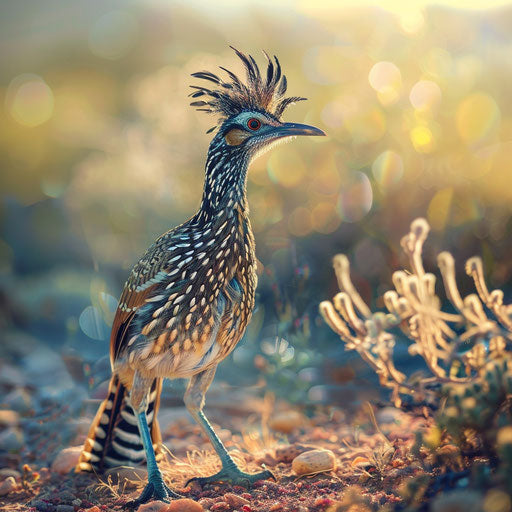 Roadrunner bird displaying natural behavior