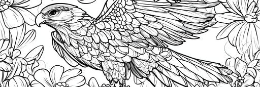 Very simple falcon coloring book page 3:1