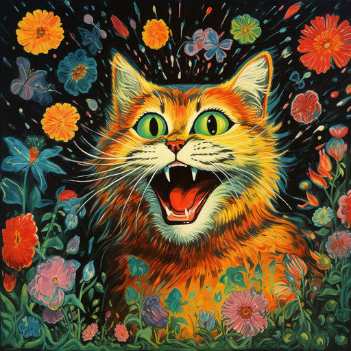 Louis Wain cat meowing