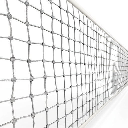 Realistic volleyball net clipart on flat white backdrop