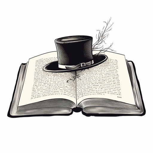 Minimalist dictionary clipart on white background