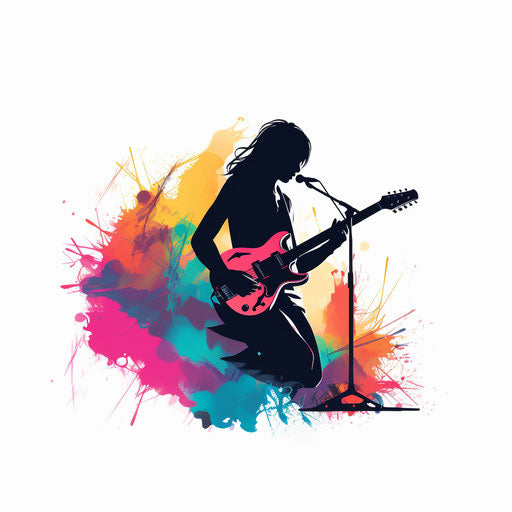 Minimalist style concert clipart, on a white background