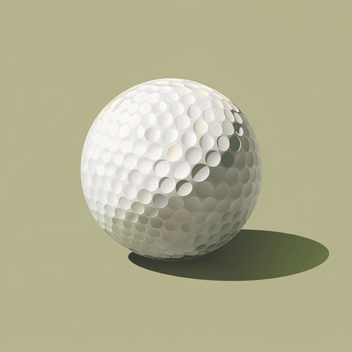 Golf ball clip art, photo realistic style with flat random background