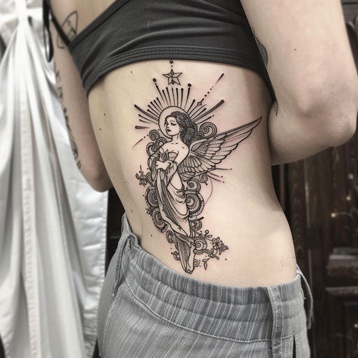 Spiritual tattoos of a celestial being