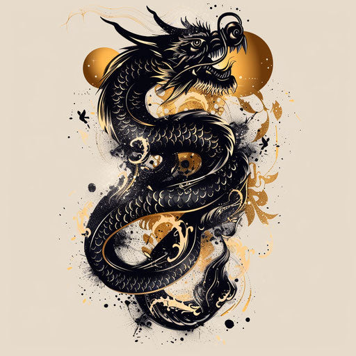 Fantasy flat tattoo sketch in clipart style, dark mark