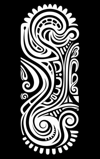 African tribal tattoo in black and white