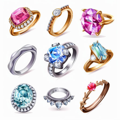 Ring clipart in a photo realistic style on white background