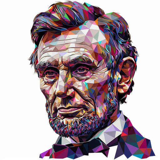 Presidents day clipart in photo realistic style with flat white