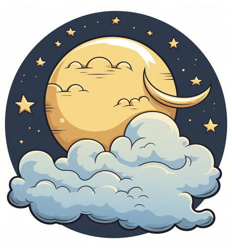 Moon night sky with clouds vector image
