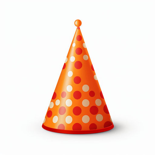 Minimalist party hat on white background
