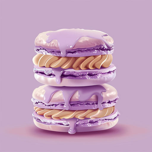 Snack clipart on flat lavender background