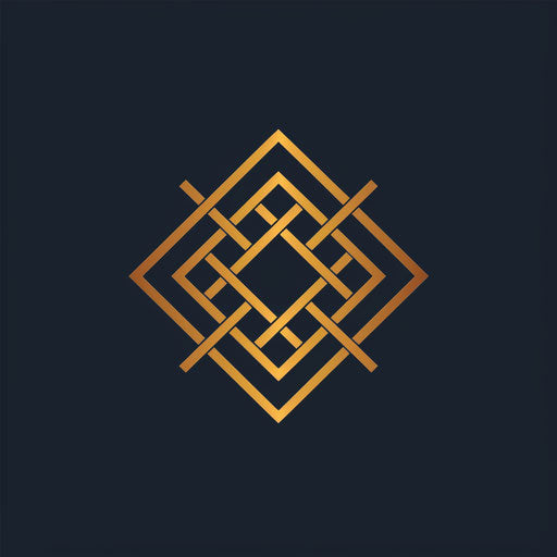 Best logo design with geometric patterns and elegant lines, in black and gold
