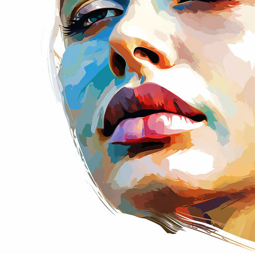 Nose clipart in the style of Impressionistic Art, on white background