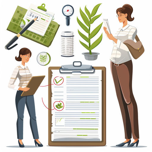 Realistic evaluation clipart on flat white background