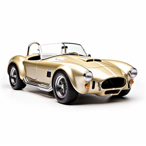 White sports car on champagne background