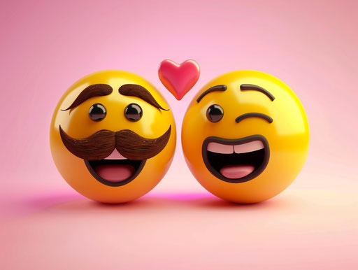 Smiley Faces on Pink Background
