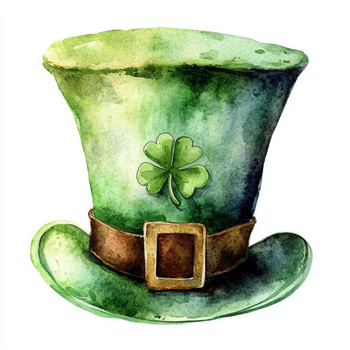 St. Patrick's Day hat, cartoon illustration