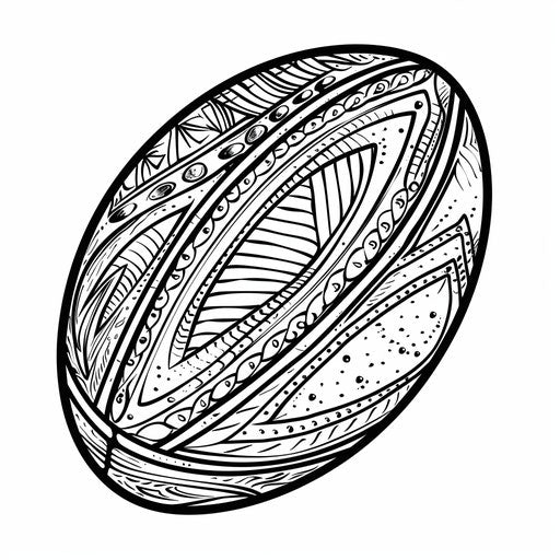 Rugby ball with bold patterns