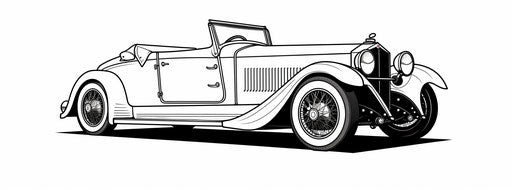 Drawing of a classic sports car in hip-hop style